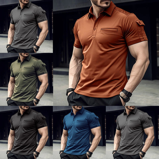 🚀 -50%【S-3XL】Polo Casual Estilo Muscle con Bolsillo - Nueva Colección Verano 2026 ☀️🔥