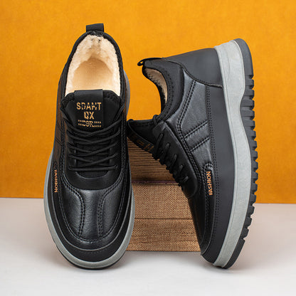 ⛄🔥【Zľava 50 %】2025 Nová pánska zimná každodenná športová obuv, pravá koža, vodeodolná, s mäkkou podrážkou a zamatom