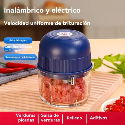Picadora eléctrica de ajo, mini picadora portátil de verduras