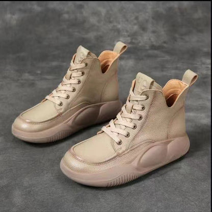 [30% popust] Novi športni in prosti škornji iz pravega usnja, martinki z debelim podplatom, udobni in neutrujajoči za noge