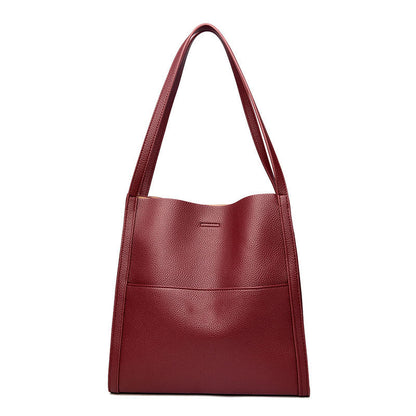 🔥👜👜【45% OFF】Veľkokapacitná jednoduchá jednofarebná jesenná mäkká kožená taška cez rameno
