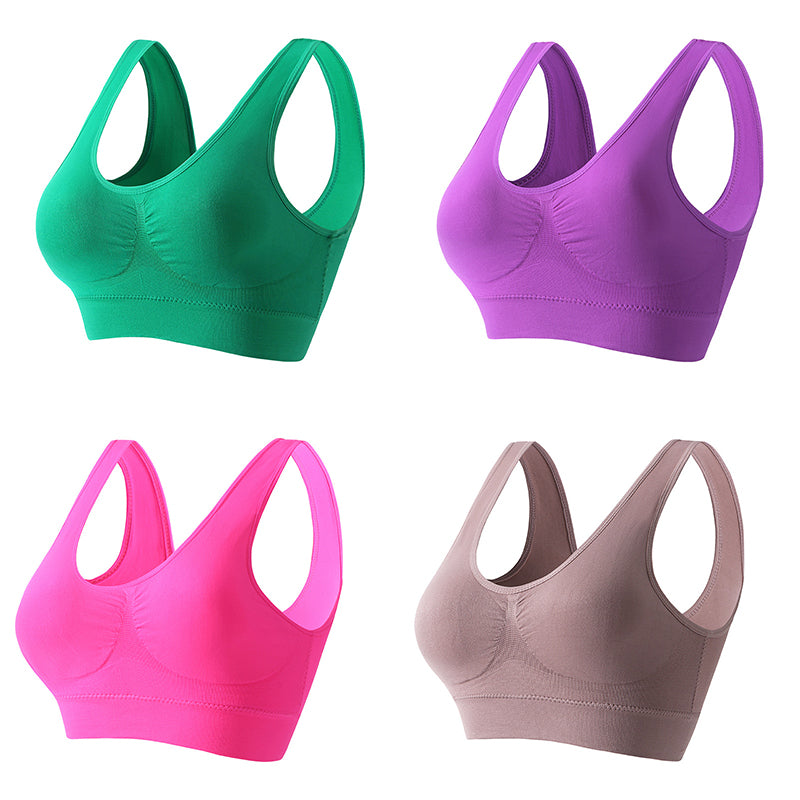 【4 kusy】【S-5XL】Sexi push-up podprsenka bez kostíc pre väčšie veľkosti