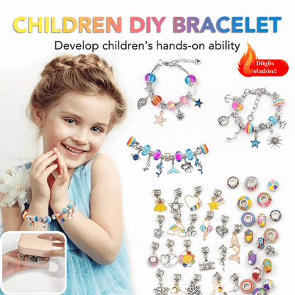 ✨🌈 Set de pulseras DIY de dibujos animados para niños, joyería creativa hecha a mano