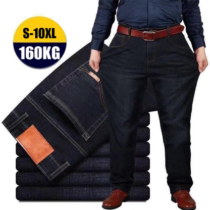 👖😎【50% popust🔥】【S-10XL】😍 Moške elastične kavbojke, plus size, ležerne široke hlače, primerne za 160 kg ali več