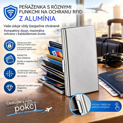🛡️✨ Držač kartica od nehrđajućeg čelika s RFID zaštitom – novčanik za kartice otporan na demagnetizaciju, kompaktan i praktičan za nošenje 💳