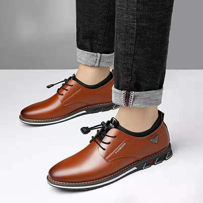 【38-48】Zapatos de piel auténtica de alta calidad para hombres maduros, que transmiten confianza y estilo, con una durabilidad de diez años.