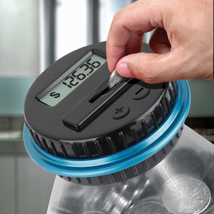 Hucha automática con contador de euros, de gran tamaño, para guardar monedas.