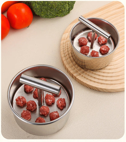 🥩🍖 Poenostavite delo v kuhinji – manj truda pri pripravi mesnih kroglic, 304 nerjavno jeklo – zasnovano za varno in dolgotrajno uporabo
