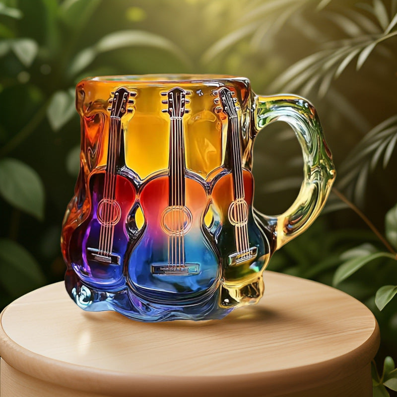 🎸🎵【Ofertă limitată】☕Cană de cafea lucrată manual în formă de chitară