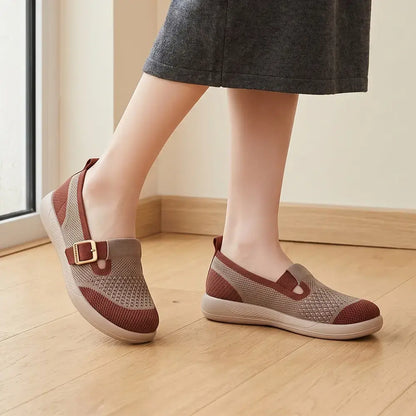 【36-41】Zapatos ligeros para mujer con suela blanda: tipo slip-on, cómodos, ideales para mamás y para el uso diario.