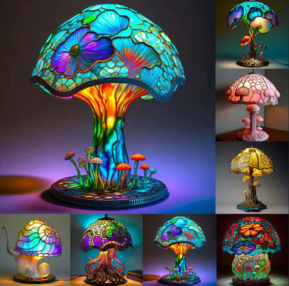 49% ZĽAVA 🔥 Farebná živicová stolová lampa 🍄 Séria rastlín v tvare huby