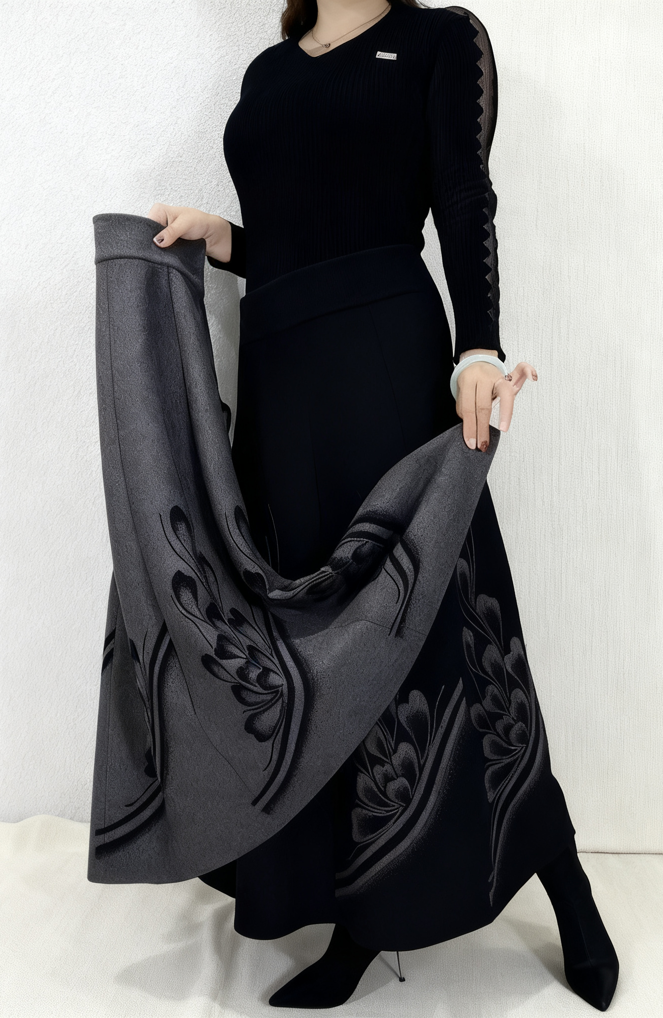 👗🎀【S-3XL】Jesenná a zimná dámska vlnená sukňa