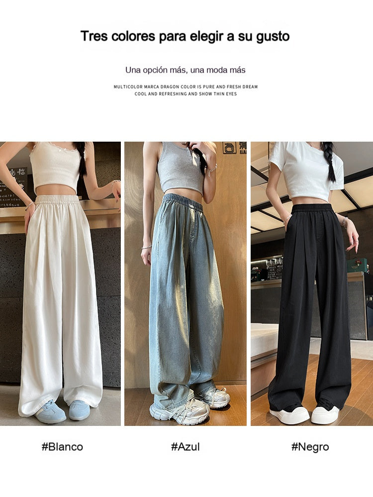 💖 Vaqueros Anchos de Tencel · Verano 2026 ☀️ Estilo Relajado, Tiro Alto y Silueta Estilizada ✨ ¡Efecto Adelgazante! 👖