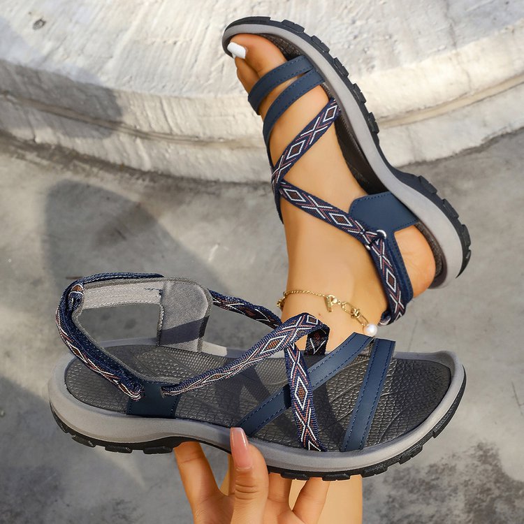 ✨【36-42】 Nuevas sandalias de playa retro para mujer | Tiras cruzadas, diseño elegante y casual 2026 🌴