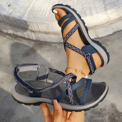 ✨【36-42】 Nuevas sandalias de playa retro para mujer | Tiras cruzadas, diseño elegante y casual 2026 🌴