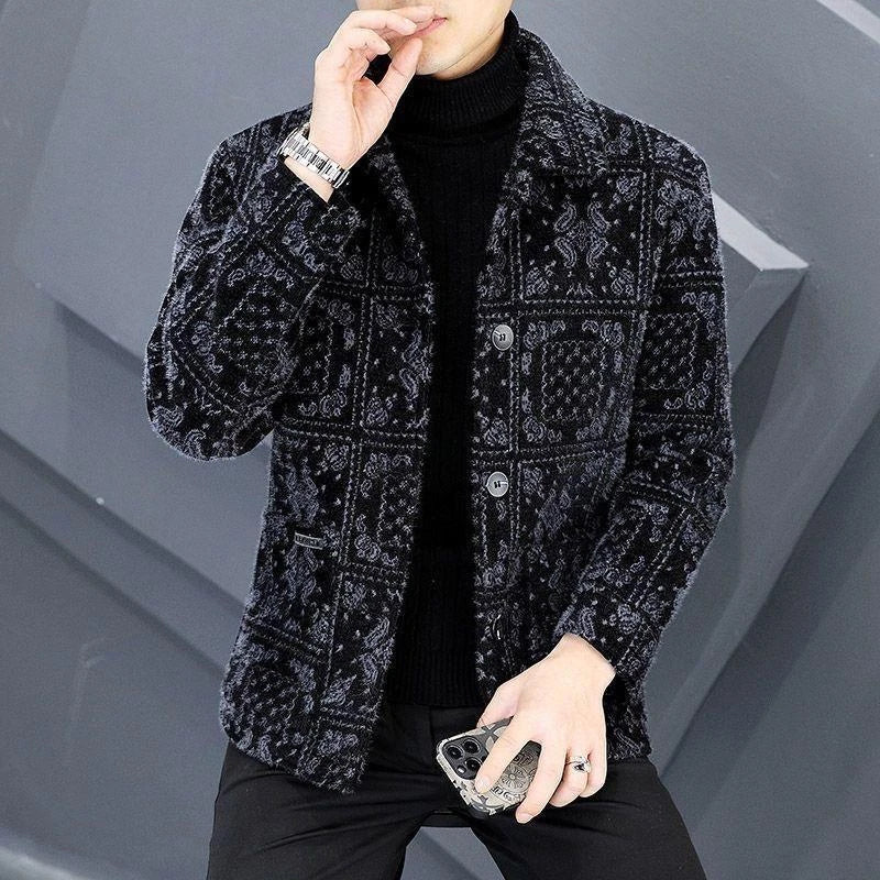 【💥Razprodaja】😎【M-4XL】🧥Modna moška jakna iz žameta in debele tkanine za jesen in zimo, topla in udobna