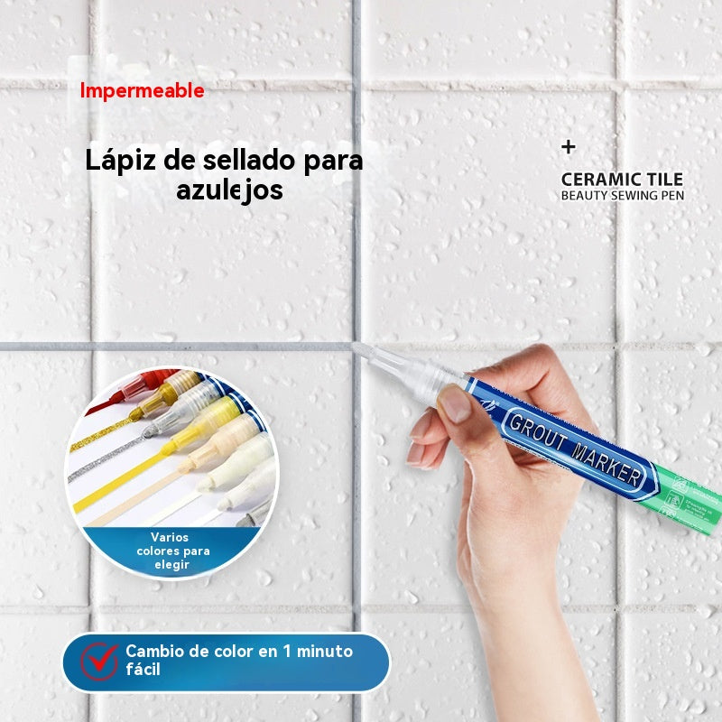 【Compra 1 y llévate 3 gratis】🔥Lápiz para lechada de baldosas de cerámica resistente al moho y al agua
