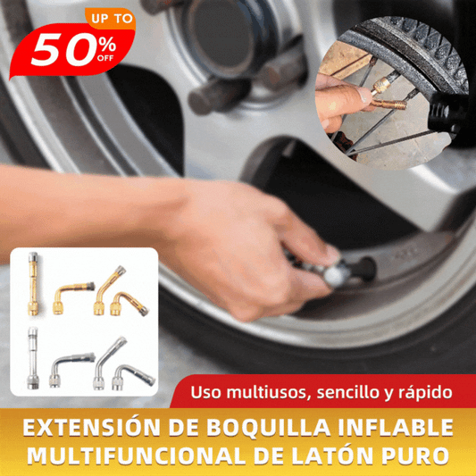 🔥【Compre 1 y obtenga 1 gratis】Extensión de boquilla inflable multifuncional de latón puro