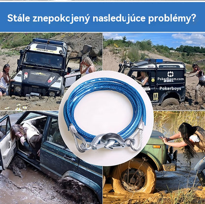 ⛓️🚗【4m 5 ton】Ťažné lano pre auto, ťažné lano, záchranné lano, bezpečnostné príslušenstvo