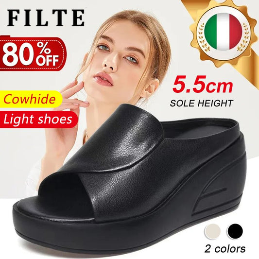 🔥【Toc de 5,5 cm】Sandale cu platformă și talpă moale 
