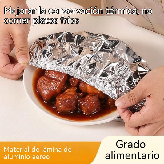 🔥🔥【50 piezas】🍎🔥 Cubierta térmica de papel de aluminio apto para alimentos | Reutilizable