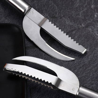 🍲🐟【Oferta de 2 piezas】Cuchillo multiusos de acero inoxidable para raspar eficazmente las escamas de pescado