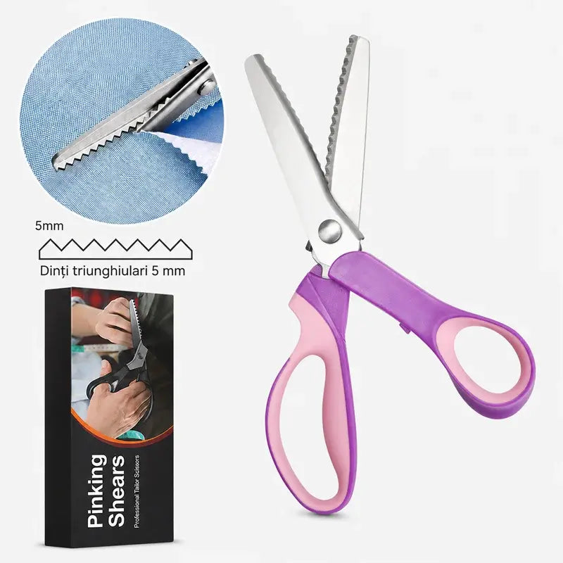 👗✂️ Škare za krojače s ukrasnim rubom – profesionalne za cik-cak i valovito rezanje | Savršene za tkanine, patchwork i DIY projekte