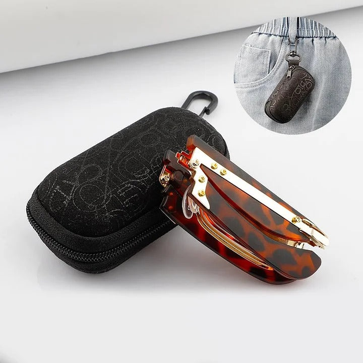 🔥【Kúp 1 a 1 zadarmo】Skladacie okuliare na čítanie s ochranou proti modrému svetlu a puzdrom