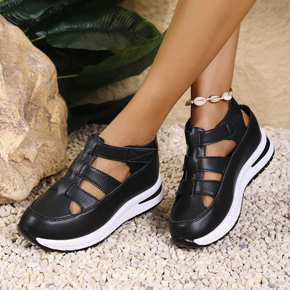 🏆【🔥Vânzare la cald】👡【35-43】2025 sandals casual cu pincul rotund înălțat, respirabil, cu fundul gros 