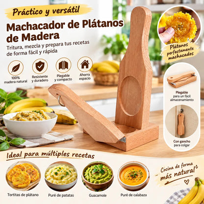 🍌 Prensa de madera,   para tostones y plátanos
