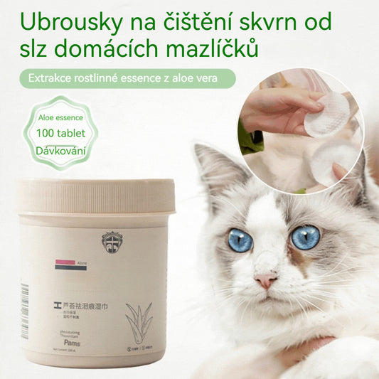 🐕🐈【Priama zľava 27 €】Čistiace utierky na slzné škvrny okolo očí domácich miláčikov 🔥Odstraňujú slzné škvrny🔥