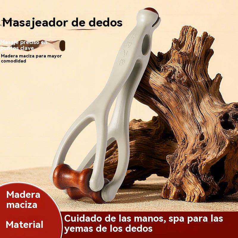 🌿Masajeador de dedos de madera maciza: Los rodillos de madera natural ayudan a desbloquear los meridianos y aliviar la fatiga de las manos. 🌿