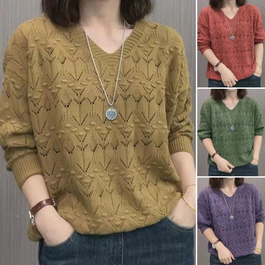 【M-3XL】Nový dámsky sveter s dlhým rukávom 3790246
