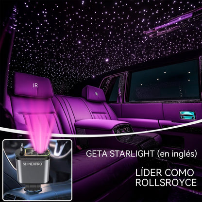 ⚡✨ Cargador de coche ultrarrápido: dos puertos USB-C retráctiles con luz ambiental Starlight y protección de seguridad inteligente 🚗💫