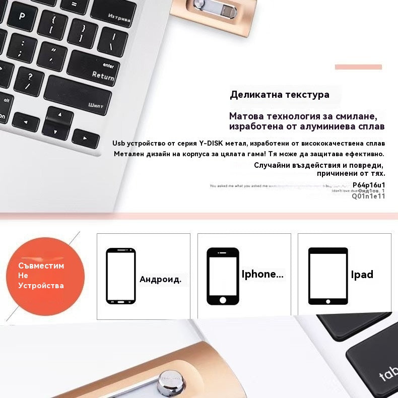 ⚡【✨Ограничена отстъпка】4-в-1 флаш устройство за iPhone/iPad/Android/PC