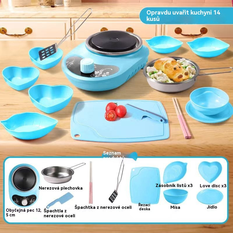 🔥¡45% de descuento por tiempo limitado! 🎁 Juego de cocina mini para niños 🍳 Tamaño grande - Set completo de 14 piezas