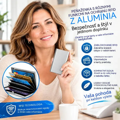 🛡️✨ Držač kartica od nehrđajućeg čelika s RFID zaštitom – novčanik za kartice otporan na demagnetizaciju, kompaktan i praktičan za nošenje 💳