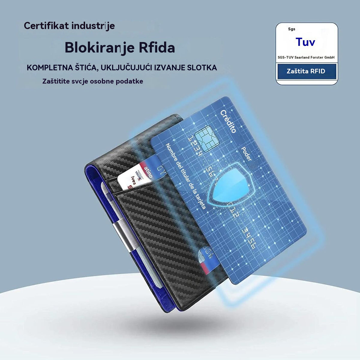 Obavezni muški novčanik 👛 Minimalistički muški novčanik s RFID zaštitom 👨