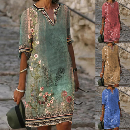 【50% de descuento】【S-5XL】Nuevo vestido estampado para mujer 2026