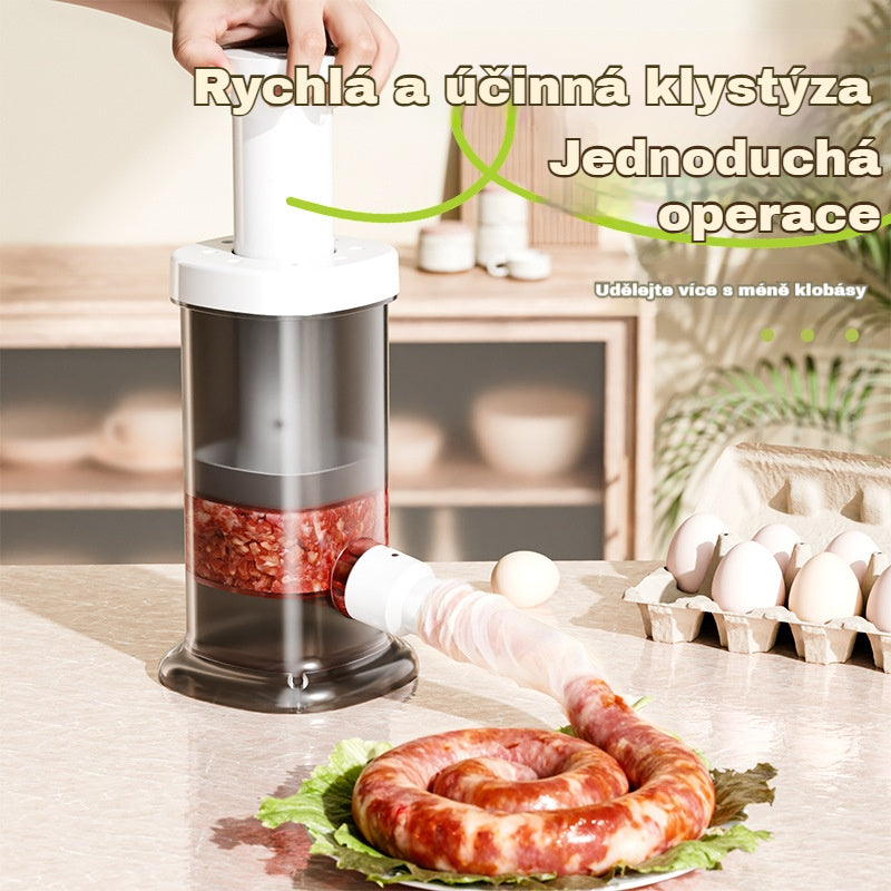 🌭 【Nový model 2025】Domácí ruční plnička klobás – snadná obsluha, šetří námahu, plnění za sekundu!