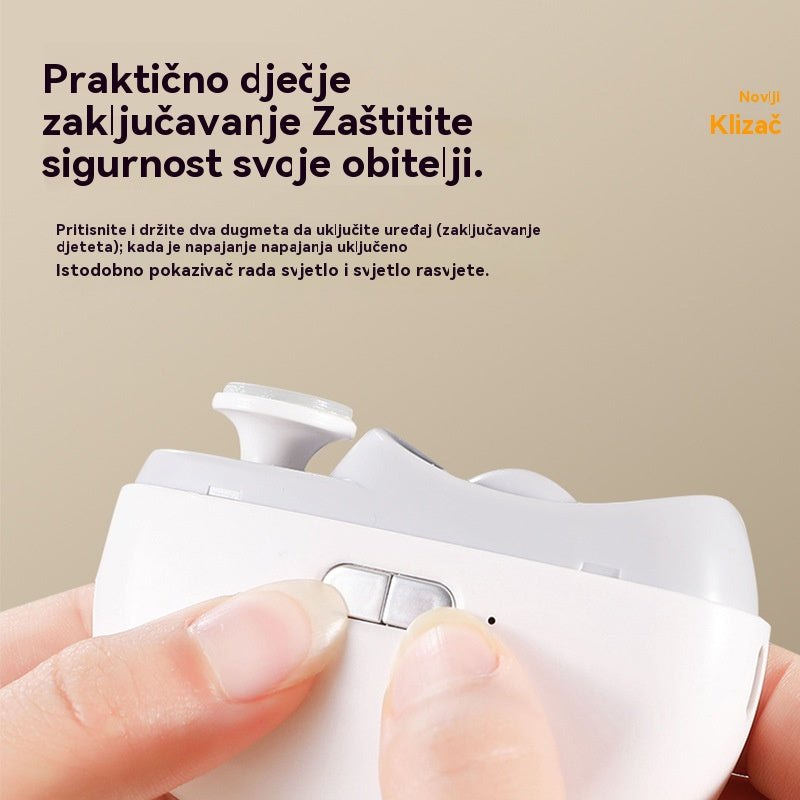 💅✨Cortaúñas eléctrico de alta calidad, adecuado para personas mayores y niños, corte automático con función de limado de uñas.