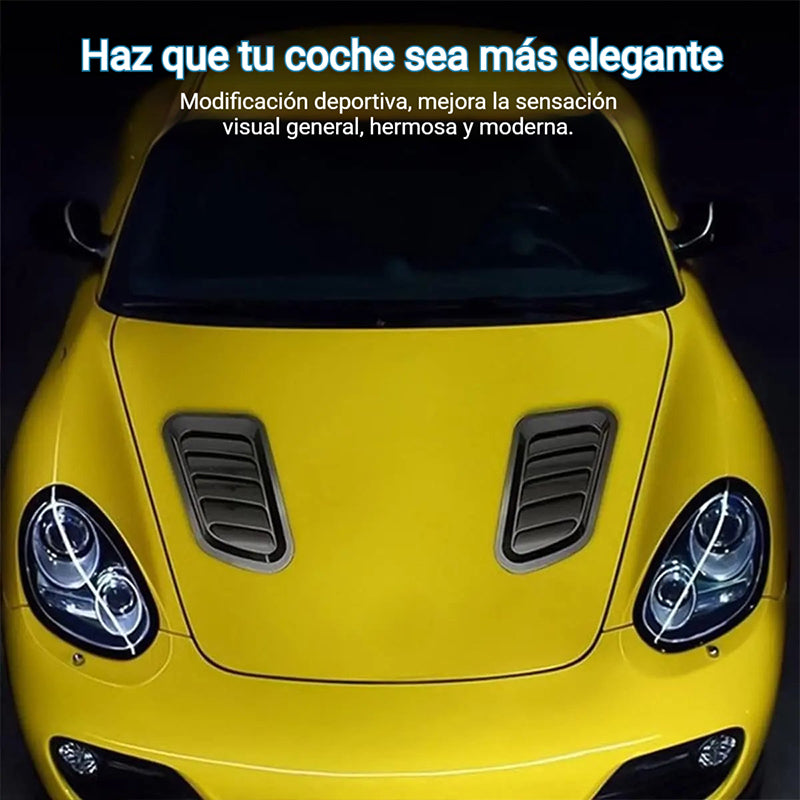 【2 pares 26 euro】Modificación del coche: rejillas de ventilación falsas, embellecedor del capó de fibra de carbono