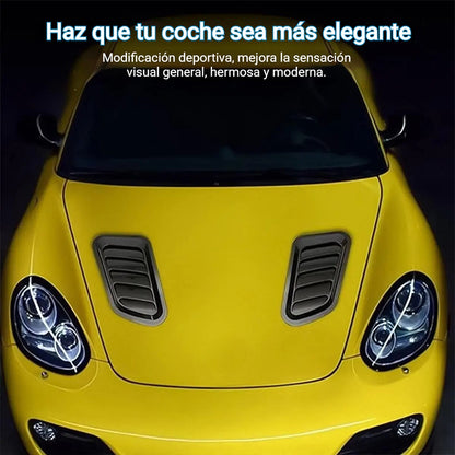 【2 pares 26 euro】Modificación del coche: rejillas de ventilación falsas, embellecedor del capó de fibra de carbono