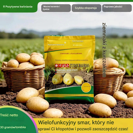 🥔[10 opakowań] Rozpuszczalny nawóz dolistny „Magiczny Ziemniak”｜Do ziemniaków, orzeszków ziemnych, batatów, rzodkwi, taro i cebuli – stymuluje korzenie, zwiększa plony