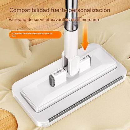 【4 darabos szett】💦 Multifunkciós felmosó klipes kendővel, új háztartási felmosó, amelyhez nem kell kézi mosás.