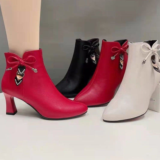 🔥👢🔥【34-41】2024 Jesenné a zimné nové módne dámske topánky s mäkkým bočným zipsom 3775703