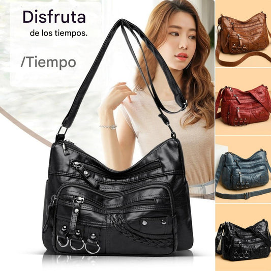 💥【Promoción por tiempo limitado】👜Nuevo bolso de hombro de piel suave con gran capacidad