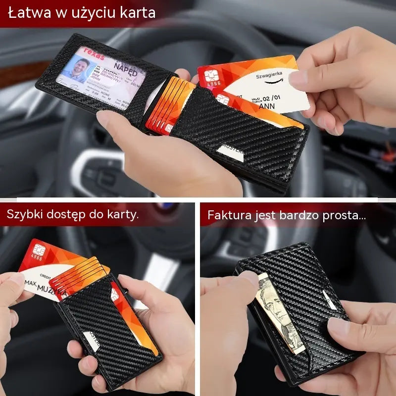 🔒 Inteligentny Portfel Pop-Up z Ochroną RFID – Szybki Dostęp i Styl Premium