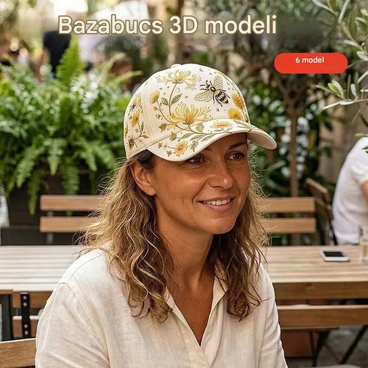 🧢Stilski, premium bejzbolski šešir s 3D vezenjem, zaštitom od sunca i vizirom
