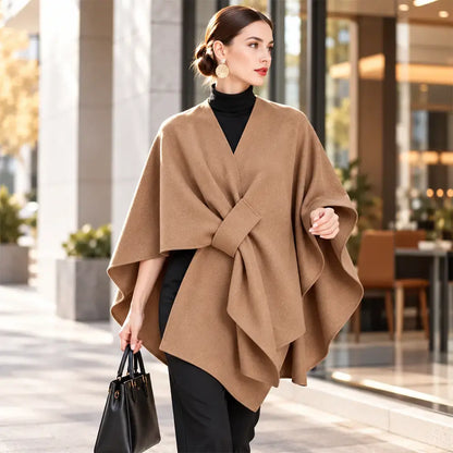 Nueva bufanda tipo chal multifuncional de mezcla de lana para otoño/invierno